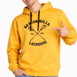 Hoodie Amarillo Estampado Deportivo