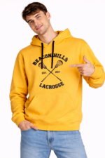 Hoodie Amarillo Estampado Deportivo